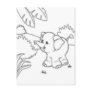 Colour Me Post Card - Elephant