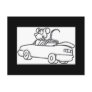 Colour Me PostCard - Mouse in Car