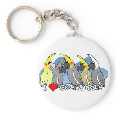 Colour Mutations Cockatiel Keychain by MenagerieMayhem