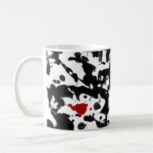 colour my life / Farbklekse | Black Ink Kaffee Haferl