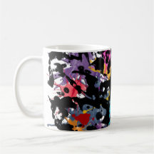 colour my life / Farbklekse | Black Ink Tee Tasse
