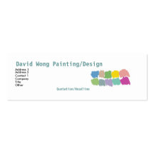 Colour paintbrush swatches Business Card -skinny