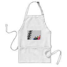 Colour pencils on a notepad aprons