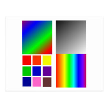 Colour Samples Different Squares and such Postcards