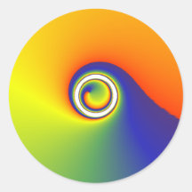 colour spin round sticker