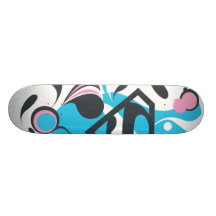 Colour Splash Blue Skate Board Decks