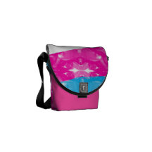 Colour Splash Pink and Blue Mini Messenger Bag