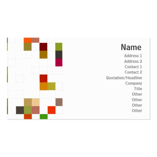 Colour Square - Business Business Card Template