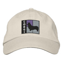 Colour Squares Pembroke Welsh Corgi Embroidered Baseball Cap