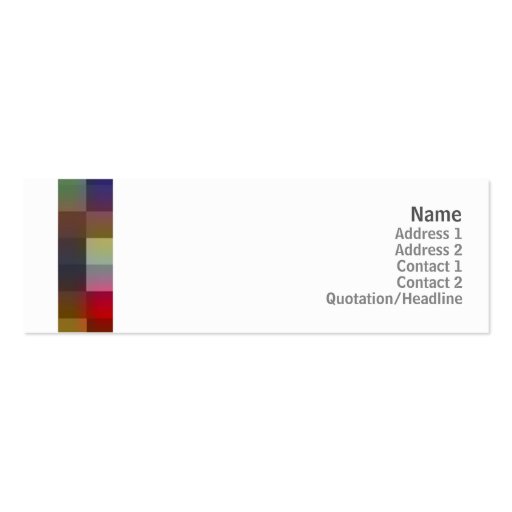 Colour Squares - Skinny Business Card