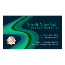Colour Therapy Green/Blue with Logo Business Card