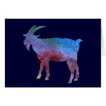 Colour Washed Goats Card