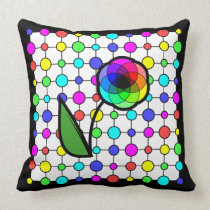 Colour wheel daisy throw pillow (Customizable!) pillows