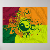 Colour Yin Yang Print
