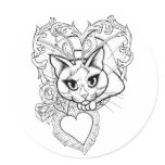 Colour Your Own Valentine Fairy Cat Fantasy Sticke