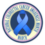 Colourectal Cancer Awareness Month Round Sticker