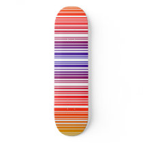 Coloured Barcode Skateboard Deck