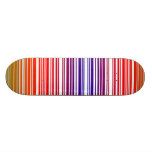 Coloured Barcode Skateboard Deck