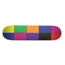 Coloured Blocks Custom Skateboard