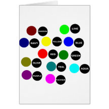 Coloured Dots Greeting Cards