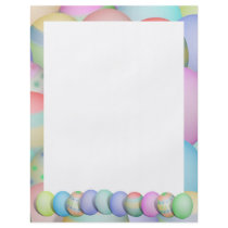 Coloured Easter Eggs Background Full Color Flyer