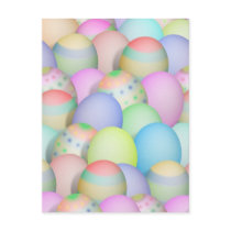 Coloured Easter Eggs Background Post Card