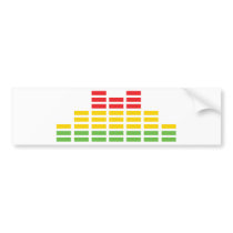 coloured equalizer icon bumper stickers