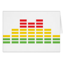 coloured equalizer icon card