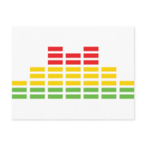coloured equalizer icon post card