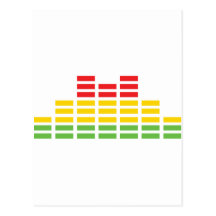 coloured equalizer icon postcards