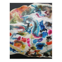 Coloured flows postcard