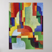 Coloured forms (I) by August Macke Posters