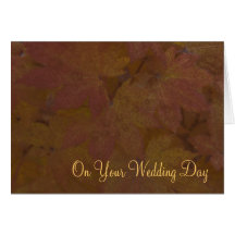 Coloured Maple Leaves Second Marriage Card