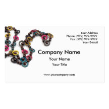Coloured necklace business card