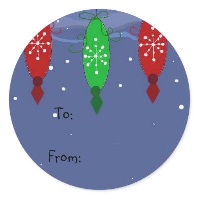 Coloured Ornaments Gift Tag by seashell2