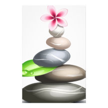 Coloured pebbles stationery paper