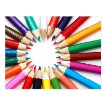 Coloured Pencil Postcard