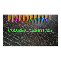 Coloured Pencil tips customizable business cards