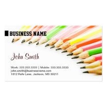 Coloured Pencils Business Card