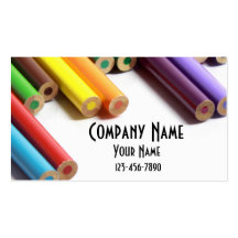 Coloured Pencils Business Card Template