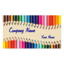 Coloured Pencils Business Card Template