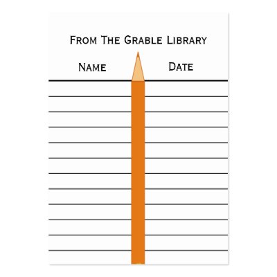 Coloured PencilsBook Return Cards by candystore