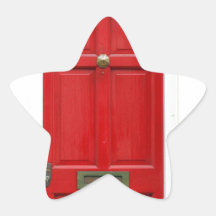 Coloured Traditional English House Door London Star Sticker