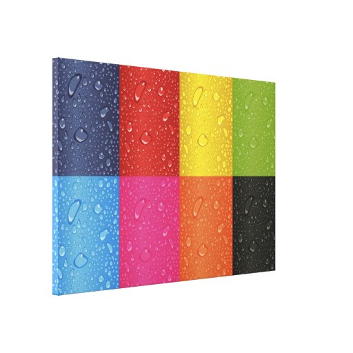 Coloured Water Droplets Canvas Print
