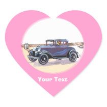 Colourful 1920s Vintage Automobile In Blue