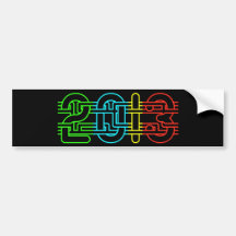 Colourful 2013 bumper stickers