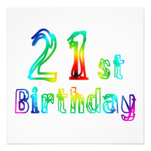 Colourful 21st Birthday Gifts Announcement