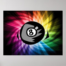 Colourful 8 ball print