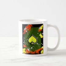 Colourful Abstract Art Coffee Mug Poker Spades