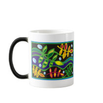 Colourful Abstract Foliage Mugs, Steins, Travel Mu